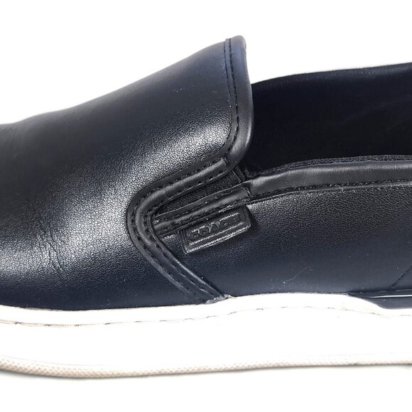 Coach Walker Slip On Women's Leather Sneakers C Logo Comfort Shoes Black Size 8B - Picture 3 of 16